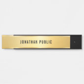 Faux Gold Modern Simple Stylish Sjabloon Long Deurbordje (Voorkant)