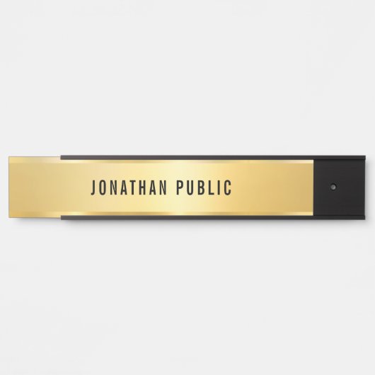 Faux Gold Modern Simple Stylish Sjabloon Long Deurbordje (Voorkant)