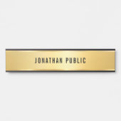 Faux Gold Modern Simple Stylish Sjabloon Long Deurbordje (Voorkant)