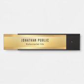 Faux Gold Modern Sjabloon Glamoureus Trendy Deurbordje (Voorkant)