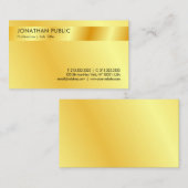 Faux Gold Modern Sjabloon Professional Visitekaartje (Voorkant / Achterkant)
