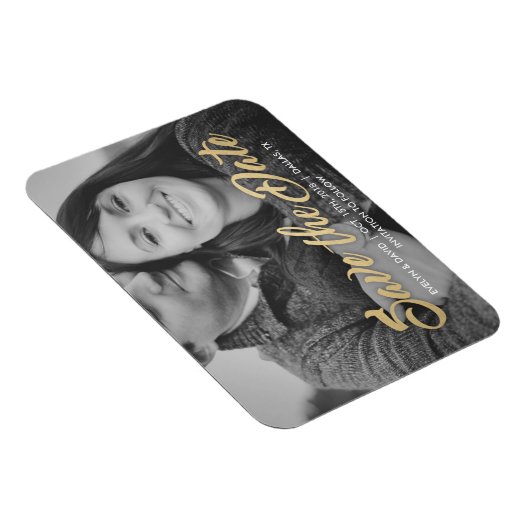 Faux Gold Modern Sla de datum Magneten op (Rechterzijde)