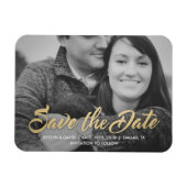 Faux Gold Modern Sla de datum Magneten op (Horizontaal)