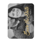 Faux Gold Modern Sla de datum Magneten op (Verticaal)