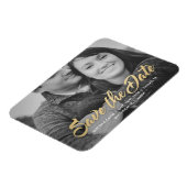 Faux Gold Modern Sla de datum Magneten op (Linkerzijde)