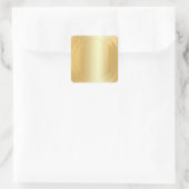 Faux Gold Modern Toevoegen Jouw tekst Blank Sjablo Vierkante Sticker (Tas)