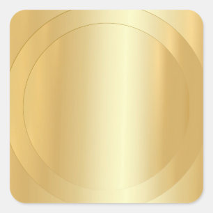 Faux Gold Modern Toevoegen Jouw tekst Blank Sjablo Vierkante Sticker