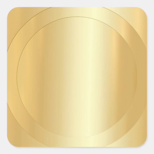 Faux Gold Modern Toevoegen Jouw tekst Blank Sjablo Vierkante Sticker (Voorkant)