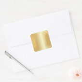 Faux Gold Modern Toevoegen Jouw tekst Blank Sjablo Vierkante Sticker (Envelop)