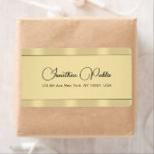 Faux Gold Modern Typografie Verzendadres Etiket (Insitu)
