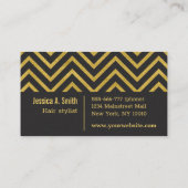 Faux Gold Moderne Chic Schaar Kam Haar Stylist Visitekaartje (Achterkant)