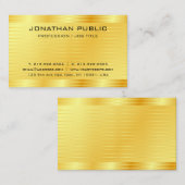 Faux Gold moderne elegante premium zijde afwerking Visitekaartje (Voorkant / Achterkant)