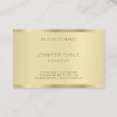 Faux Gold Moderne minimalistische Sjabloon Elegant Visitekaartje (Achterkant)