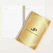 Faux Gold Monogram Glamor Persoonlijke Sjabloon Planner (Display)