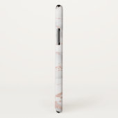 Faux Gold Monogram op roze marmeren steen Case-Mate iPhone Case (Achterkant / rechts)