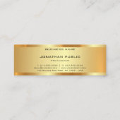 Faux Gold Monogram Professional Elegant Modern Mini Visitekaartje (Achterkant)