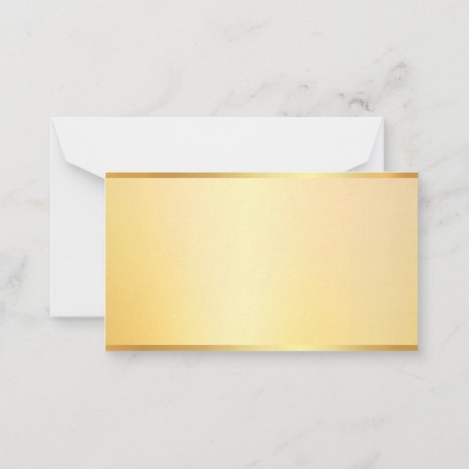 Faux Gold Monogram Sjabloon Modern Minimalist (Achterkant)