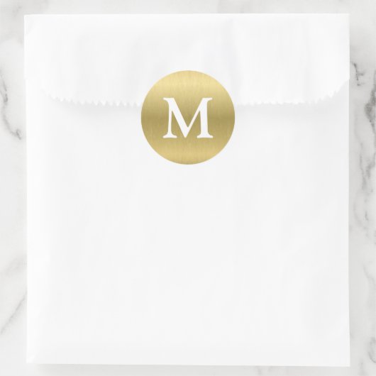Faux Gold Monogram Sticker (Tas)