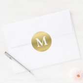 Faux Gold Monogram Sticker (Envelop)