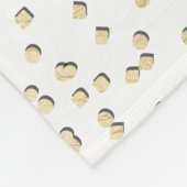 Faux Gold Mr en Mrs Monogram Wedding Fleece Deken (Hoek)