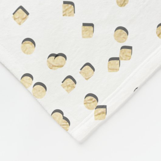 Faux Gold Mr en Mrs Monogram Wedding Fleece Deken (Hoek)