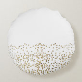 Faux Gold Mr en Mrs Monogram Wedding Rond Kussen (Achterkant)