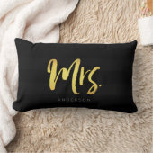 Faux Gold Mrs Black Stripes Kussen (Deken)