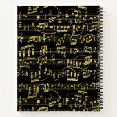 Faux Gold Music Note Persoonlijk Journal Notitieboek (Achterkant)