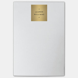 Faux Gold Naam Logo Post-it® Notes