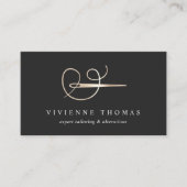 Faux Gold Nedle & Thread | Seamstress of Tailor Visitekaartje (Voorkant)