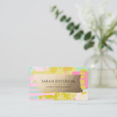 Faux Gold Neo Mint past alle vormen van Abstract m Visitekaartje (Staand voorkant)