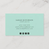 Faux Gold Neo Mint past alle vormen van Abstract m Visitekaartje (Achterkant)