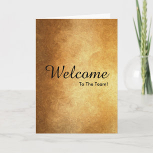 Faux Gold New Employee Welcome Kaart