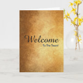 Faux Gold New Employee Welcome Kaart (Gele Bloem)