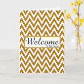 Faux Gold New Employee Welcome Kaart (Gele Bloem)