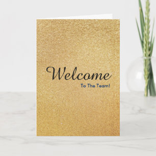 Faux Gold Nieuwe medewerker Welkom Kaart