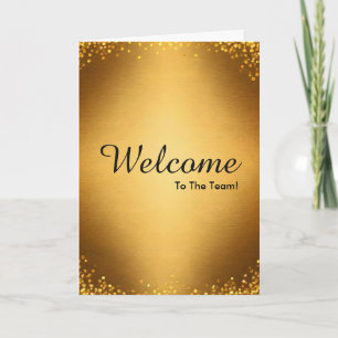 Faux Gold Nieuwe medewerker Welkom Kaart