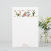 faux Gold Noel design kerstfeestartikel Briefpapier (Staand voorkant)