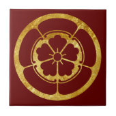  Faux Gold Oda Japan Mon Grafisch Tegeltje (Voorkant)