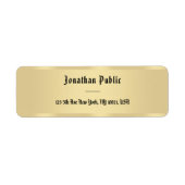 Faux Gold Old Style-tekstscript Sjabloon legant Etiket (Voorkant)