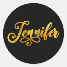 Faux Gold Ombre Folie Decorative Jennifer Ronde Sticker