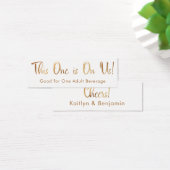 Faux Gold op White Drink Tickets Kaarten invoegen Mini Visitekaartjes (Bureau)