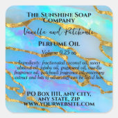Faux Gold & Opal Stone Parfum Roller Fles label (Voorkant)