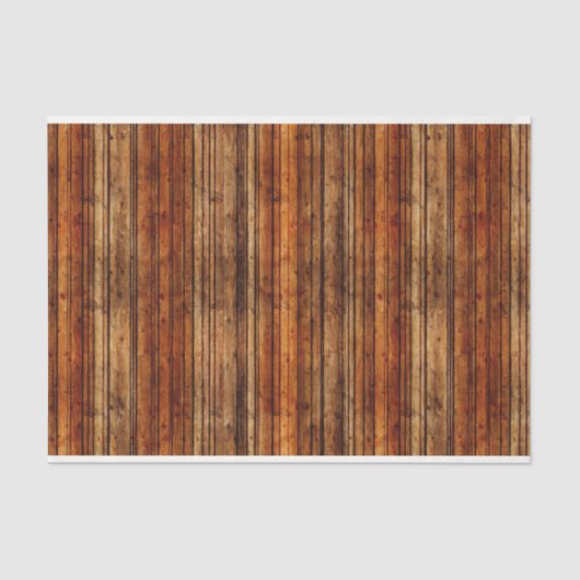 Faux Gold Oranje Rustige houten achtergrond ontkop Tissuepapier (Voorkant)