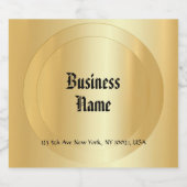 Faux Gold Oude Stijl Kalligrafie Script Sjabloon Bier Etiket (Enkel label)