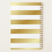 Faux Gold Overlay Halve krans Jaar Naam Foto Planner (Achterkant)