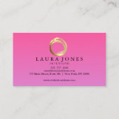 Faux Gold Painted Circle Designer Business Card Visitekaartje (Achterkant)
