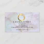 Faux Gold Painted Circle Designer Visitekaartje (Achterkant)