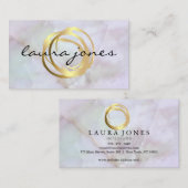 Faux Gold Painted Circle Designer Visitekaartje (Voorkant / Achterkant)