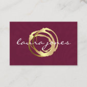 Faux Gold Painted Circle Designer Visitekaartje (Voorkant)